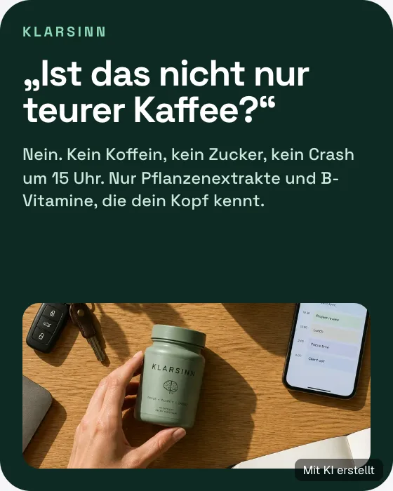 Einwand als Headline: Fokus & Nootropics